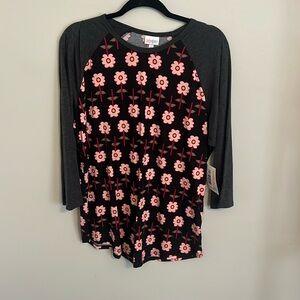 2XL Floral LuLaRoe Randy Tee